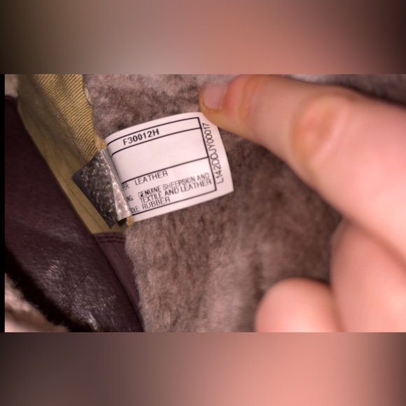 UGG Lynnea Ii Leather Wool Fold Over Mid Clog Boots Size 7 brown - Picture 4 of 5